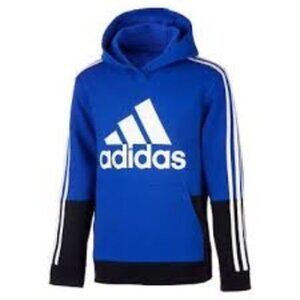 Adidas boys Youth Fleece Hoodie 10-12 blk blue